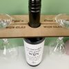 wijnglashouder hout - grootouders om twee wijnglazen aan een fles te hangen